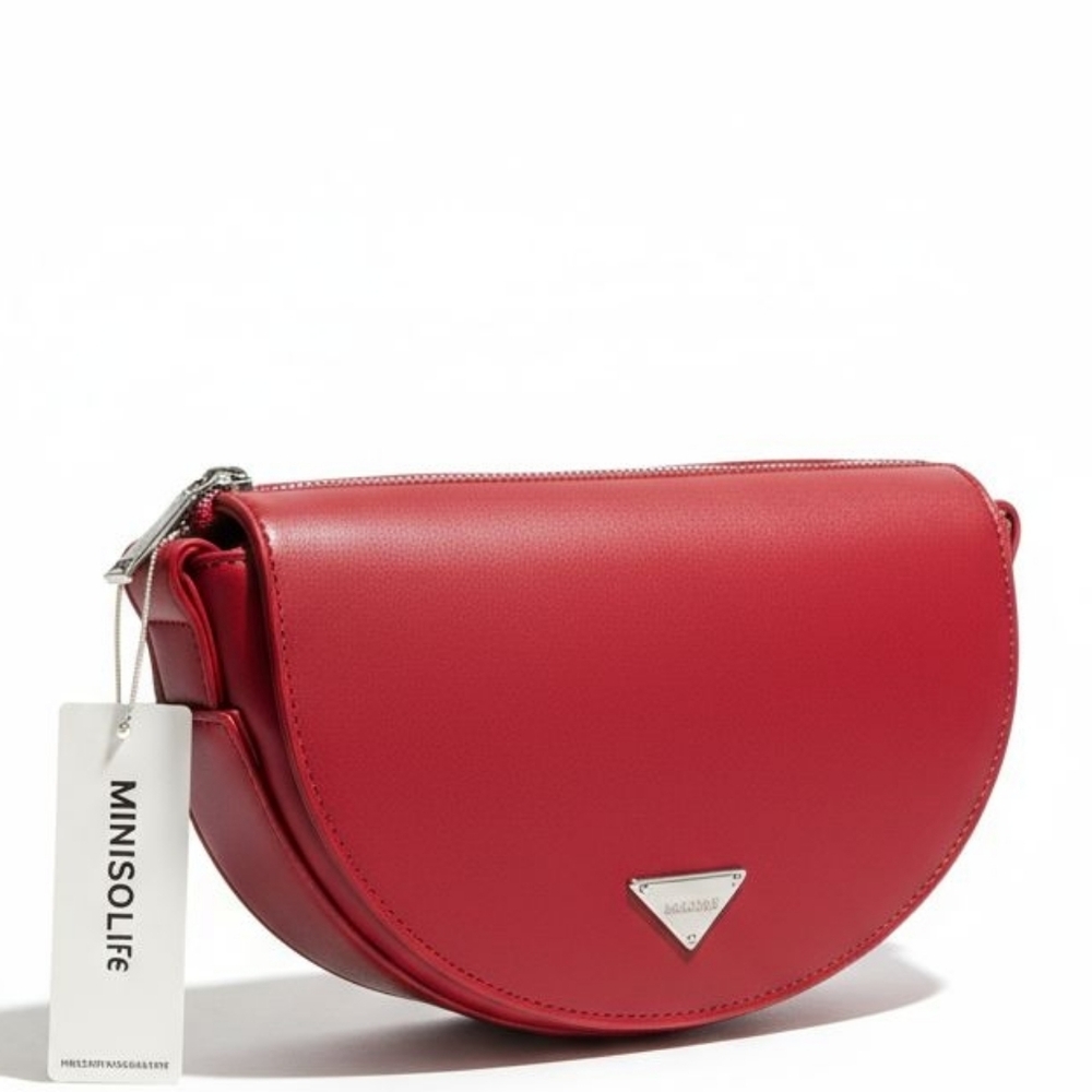 NWT Cute Red Fashionable Miniso Crossbody Sling Bag!!